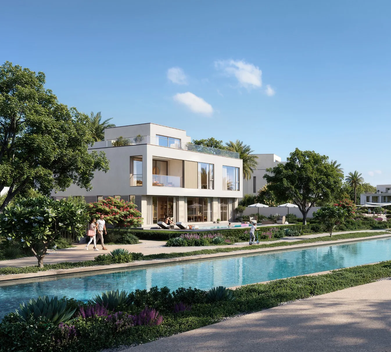 Rooftop pool at Lunaya Terraces